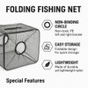 Compact Foldable Fishing Net Trap with Zipper Nylon Mesh Bait