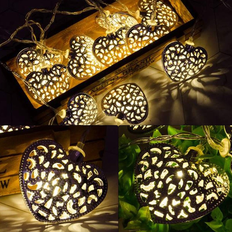 2.5m 20Led String Light Love Heart Shape Christmas Holiday Party