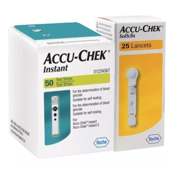 Accu-Chek Paquete Accu - Chek Instant 50 Tiras Y 25 Lancetas