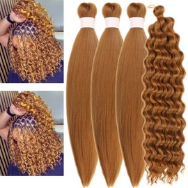 Honey Blonde Braiding Hair Pre stretched for Bob Boho Braids Pre stretched Boho Braiding Hair