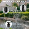 8 Piece Black Pond Pump Nozzle Kit for Garden Fountains