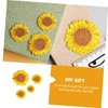 DOITOOL 4pcs Sunflower Embroidered Applique Patches for DIY Clothing Bags