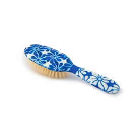 Rock & Ruddle Soft White Natural Boar Bristle Hairbrush for Babies and Young Children | Perfect for Fine Hair Detangling and Smoothing - Blue Ribbon