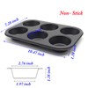 HYTK Muffin Pan 6 Cup Cupcake Baking Pan No Stick
