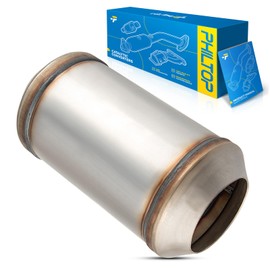 PHILTOP 4 Inch 4" Inlet/Outlet Stainless Steel Catalytic Convertor Universal High Flow 810400 Catalyst Converter EPA Compliant