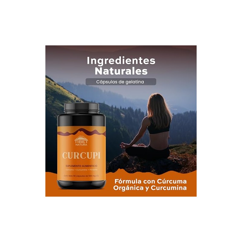 Cúrcuma Orgánica Curcumina Pimienta Negra Cápsulas 500 Suplemento Natural Azúcar