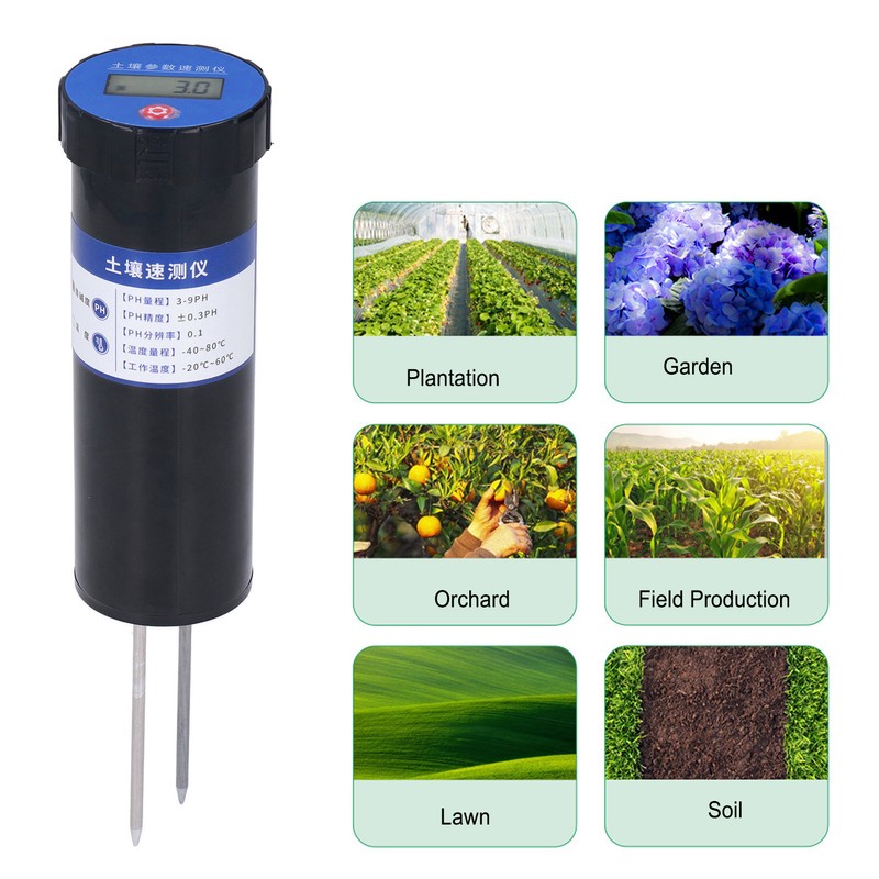 PH Soil Tester Excellent Corrosion Resistance Soil Fertility Nutrient Meter