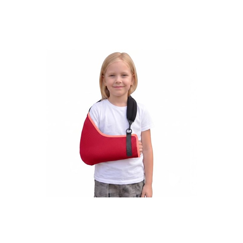 Red/Coral 6-7yr Arm Sling Airflow Shoulder Support