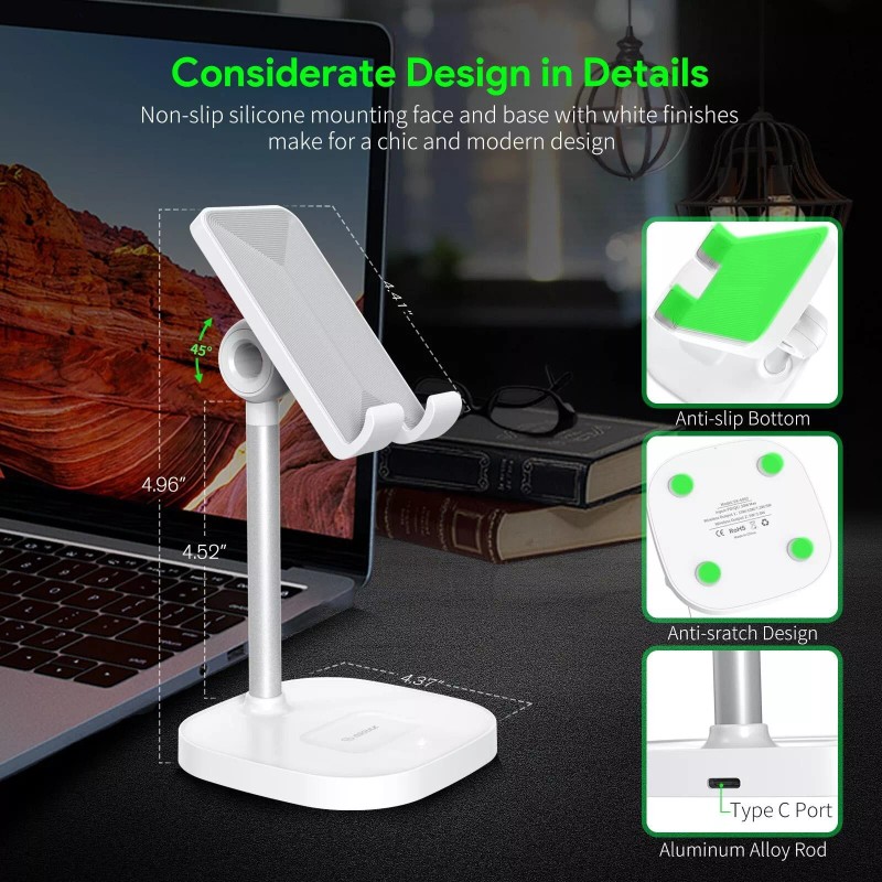 Esoulk 15W 2-in-1 Wireless Charging Mount Stand
