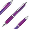 Libetui 50 Ballpoint Pens Purple Set - Blue Ink, Ergonomic