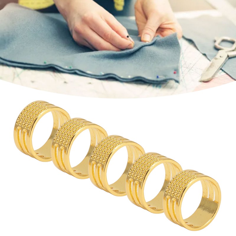 60pcs Sewing Thimbles Exquisite Copper Sewing Finger Protectors for Hand
