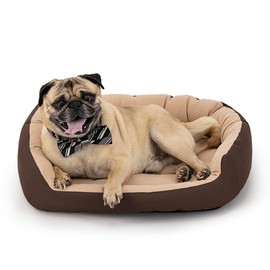 Cama para Perro, Resistente, Confortable, con Relleno Suave, Medidas y Color a Elegir (Small, CafeBeige)                                              