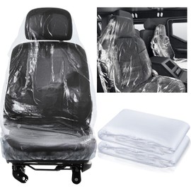 Fabbay 200 Pcs Disposable Car Seat Covers Automotive Disposable Plastic Seat Covers Vehicle Protector for Airplane Seats Salon Chairs Restaurant Seats Bus Seats