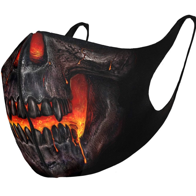 Spiral - Skull Lava - Face Masks - L Black