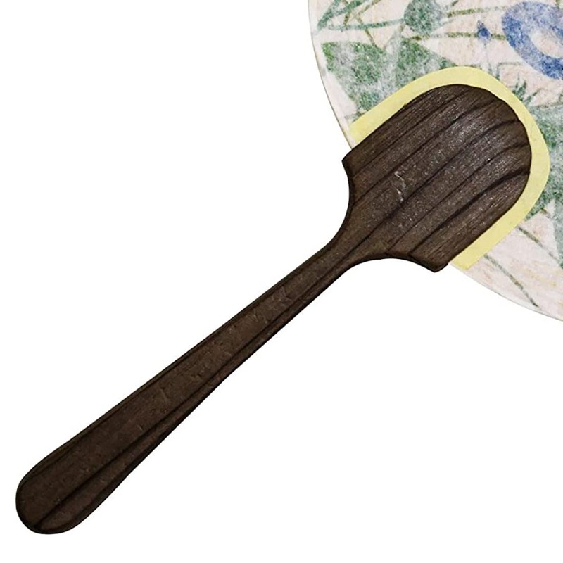 Maruken Uchiwa Summer Time Morning Glory Beige Approx. 10.2 x