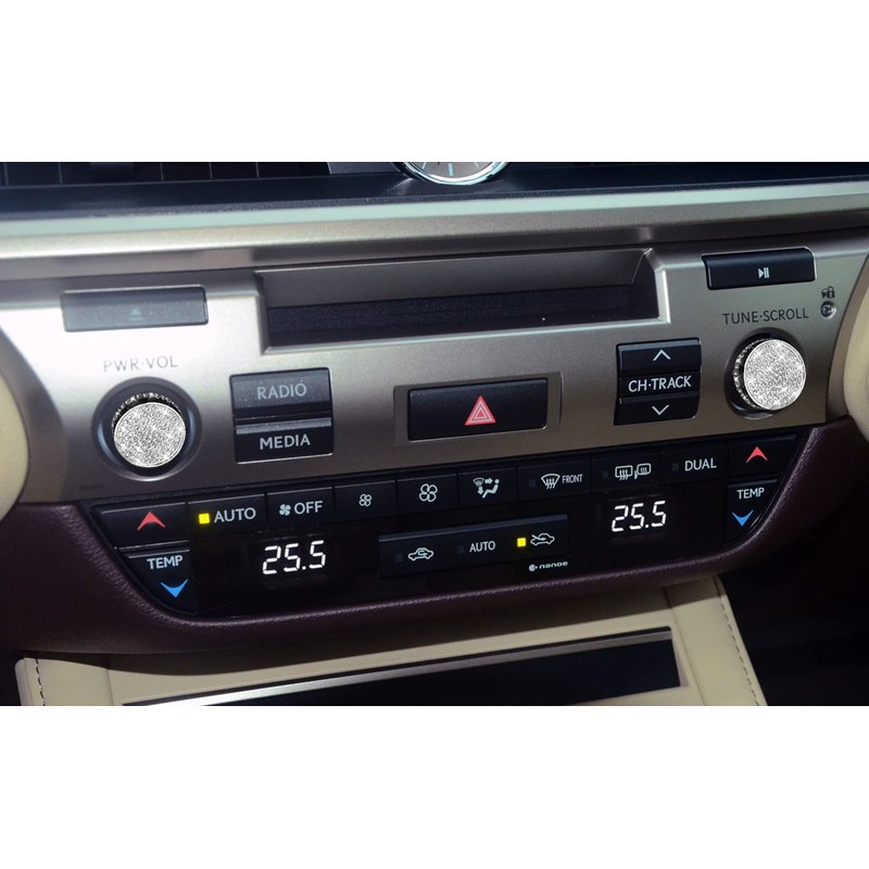 HHLOU Bling Audio Volume Knob Cover Crystal Interior Multimedia Volume