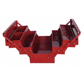 Westward 10J171 Portable Tool Box, 17Wx8Dx8-1/4H, Red