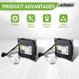 partszen 81107-33761 Xenon HID Ballast Headlight for Lexus ES 300h 350 LS 460, 81107-22A10; 9098120013; 9098120020; 9098120021; 9098120023; 9098120024; SU00302560