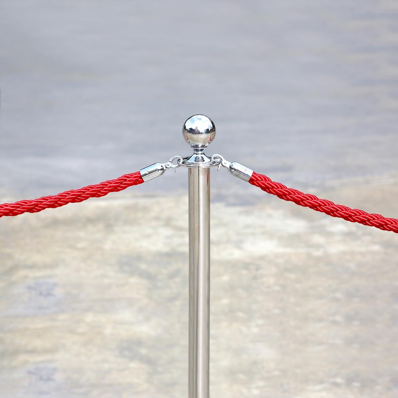 PATIKIL Stanchion Rope, 2 Pack 1.2m/3.9Ft Barrier Rope Twisted Post