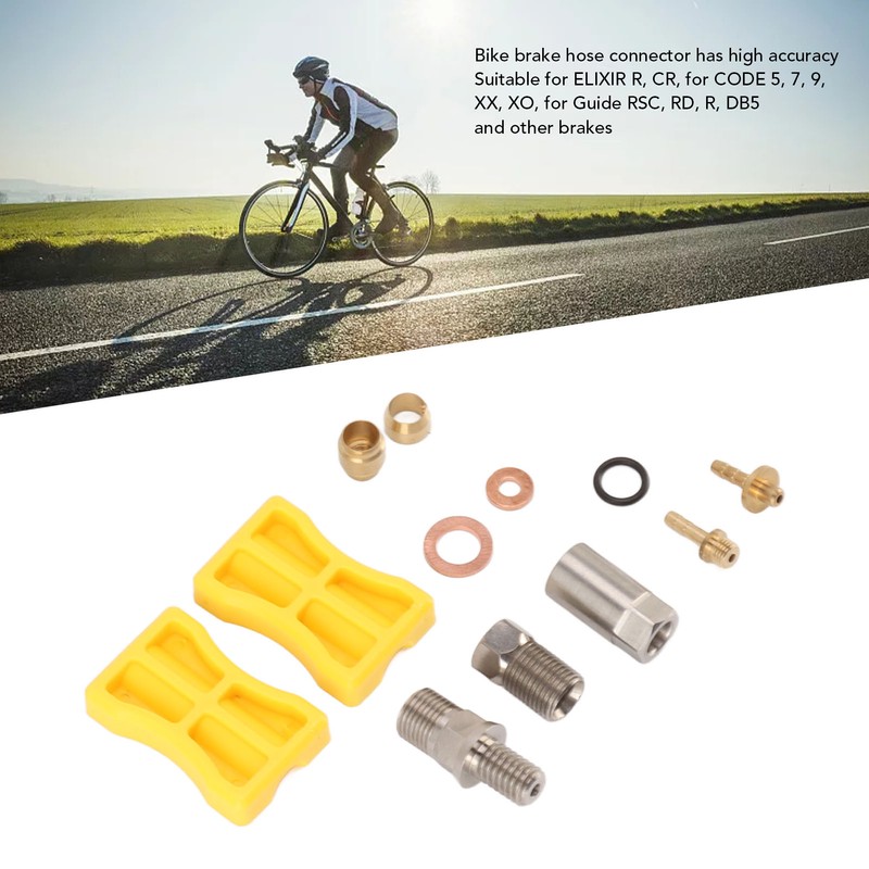 Bike Brake Hose Connector Aluminum Alloy Hydraulic Brake Hose Straight
