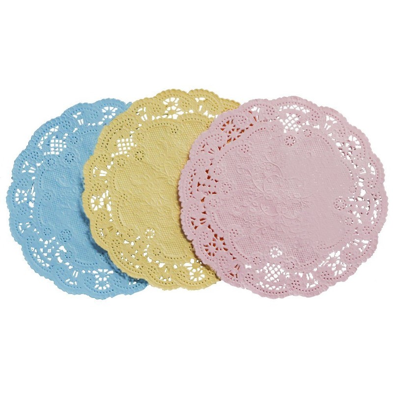 AMLP-4RA Commercial Colored Lace Paper, Round Shape, Diameter Approx. 3.9