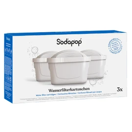 Sodapop Sodapop Wasserfilter-Kartuschen, 3 St1ck, kompatibel mit BRITA?* MAXTRA?*, MAXTRA+?* und MAXTRA PRO?* Wasserfilterkannen inkl. PerfectFit* System, reduziert geschmacksst?rende Stoffe im Trinkwasser