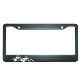 HOSNYE Mountain Landscape License Plate Frame Mountains Hand Drawing Rocky Peaks Metal License Plate Cover Front Plates Frames Car Tag Frame for Women Men US Vehicles Standard