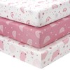 FIEMOL Cot Bed Sheets 140 x 70cm Fitted, 3 Pack