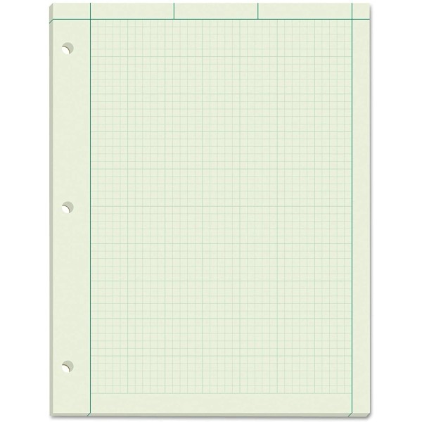 TOPS Engineering Computation Pad, 8-1/2' x 11', Glue Top, 5