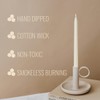 JONERAY 12-inch Ivory Beeswax Taper Candles - 9 Hour Long