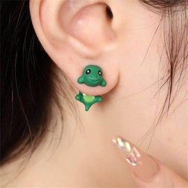 Animal Earrings for Women Cute Animal Bite Earrings Dinosaur Stud Earrings 3D Clay Earrings Cartoon Earrings Friends Party Birthday Jewelry