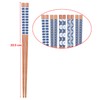 HAUTOCO 5 Pairs Japanese Style Bamboo Chopsticks Reusable Chopsticks with
