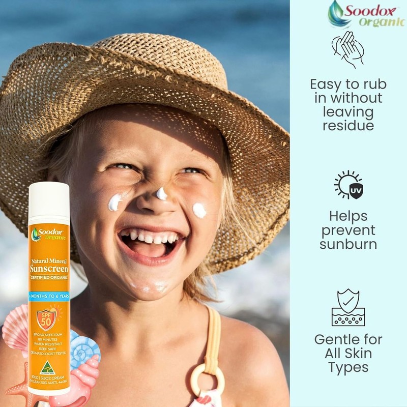 SOODOX Natural Mineral Sunscreen 6 Months to 6 Years SPF50