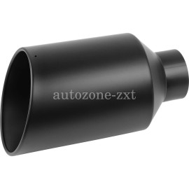 Unbranded 4" Inlet 8" Outlet 15" Long Stainless Steel Rolled Edge Exhaust Tip Diesel Black