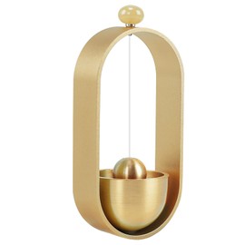HYCALY Doorbell, Doorbell, Entrance Chime, Sliding Door (Small, Very Beautiful Sound), Brass Bell, Metal Door, Security Chime, Non-Electric, Coffee Shop, Refrigerator Door, Housewarming, Housewarming,