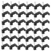 KICHOUSE 100Pcs Black J Hooks Support Clamps with Nails for