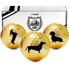 CybGene Dachshund Gifts Golf Balls Set, Golf Gifts, Cool Accessories for Golfers, Wiener Dog Gifts for Golf Lovers, Perfect for Christmas & Birthday