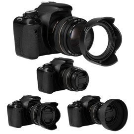 55 mm Lens Hood Set for Nikon D3400 D3500 D5500 D5600 D7500 AF-P DX NIKKOR 18-55 mm f/3.5-5.6G VR
