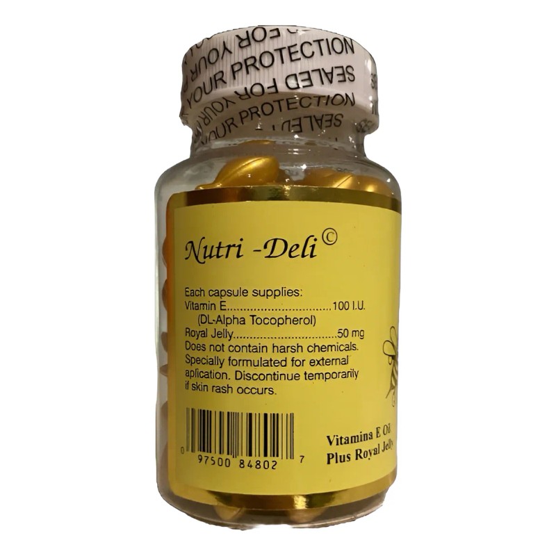 Cápsulas aceite vitamina E + jalea real 90 pzs |