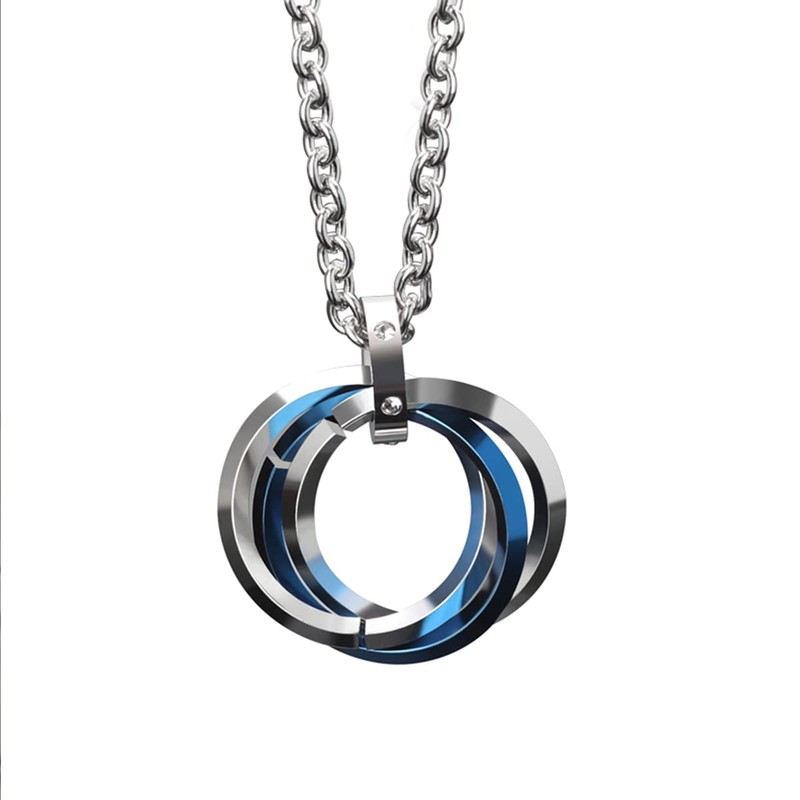 Kesaeki Men's Necklace, Tungsten, Stainless Steel, Hypoallergenic, For Sensitive Skin,