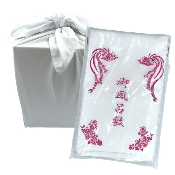 Furoshiki Large Size, Approx. 1.3 inches (3.5 cm), White, Plain,
