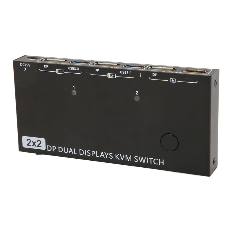 DisplayPort KVM Switch 2 In 2 Out 8K 30Hz 4