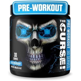 JNX SPORTS The Curse Pre Workout Powder for Men  Women, Caffeine, Beta-Alanine, Creatine, L-Citrulline, 30 Servings, Blue Raspberry Flavor  Boost