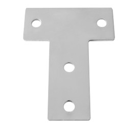 Connector Plate - T - 100 x 120 mm External Flat Connector 40 x 40 Aluminium Profile 1 Piece Including Screw Connection