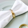 Cuff Brushed Gold Napkin Rings Set of 4, Modernist Napkin
