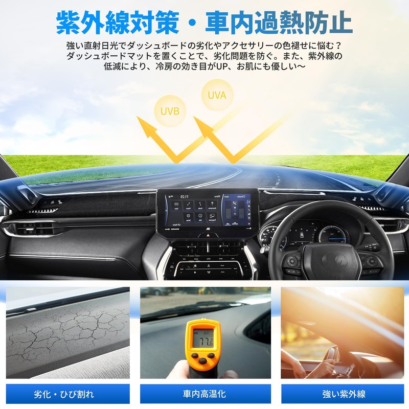 GIMUYA Toyota Harrier 80 Series Dashboard Mat, Top Grade: Z,