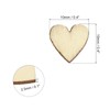 PATIKIL 10mm Wooden Hearts, 100 Pack Unfinished Wood Hearts Blank