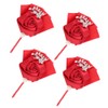 4Pcs Exquisite Ribbon Wedding Corsage Brooch Bridesmaid Artificial Chest Flower