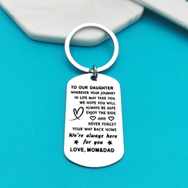 Xiahuyu Daughter Keychain Gifts Christmas Birthday Gifts for Daughter Graduation Gifts Inspirational Gifts for Daughter Encouragement Gifts Daughter Gifts from Mom and Dad