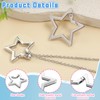 2pcs Star Carabiner, Zinc Alloy Heavy Duty Star Shaped Keychain
